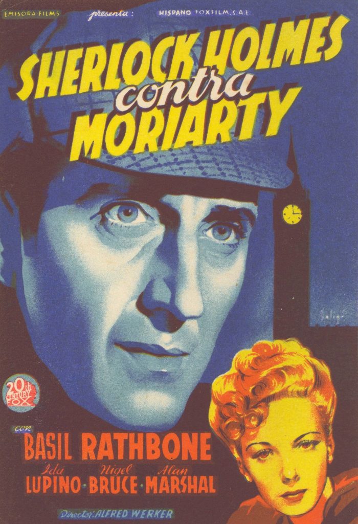 Póster de Sherlock Holmes contra Moriarty