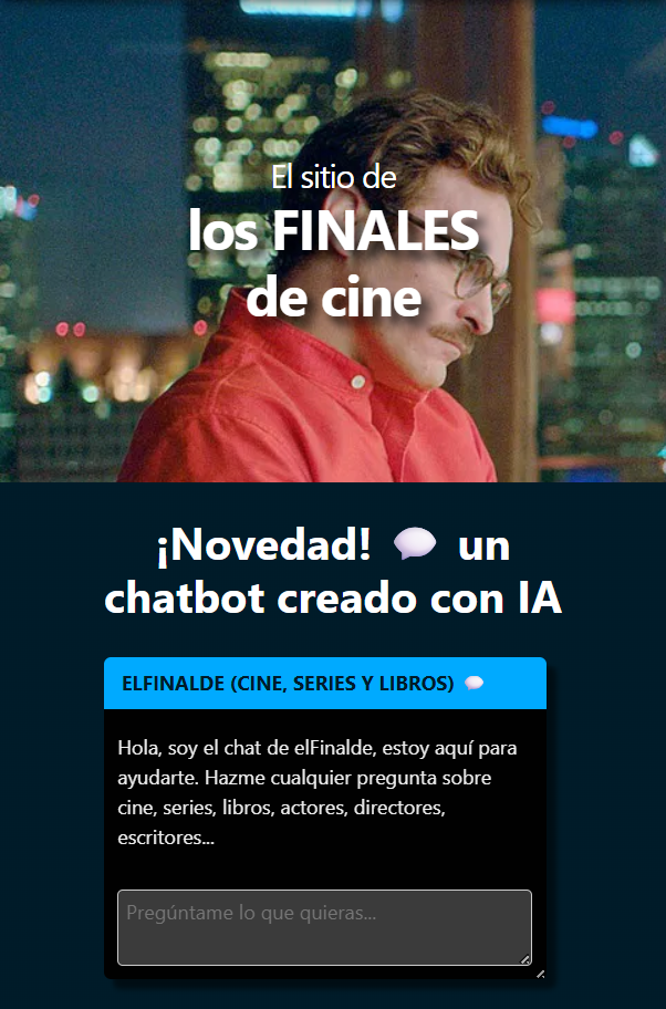 Estrenamos chatbot IA de pelis, series y libros… chatea con sus protagonistas - 0 - elfinalde